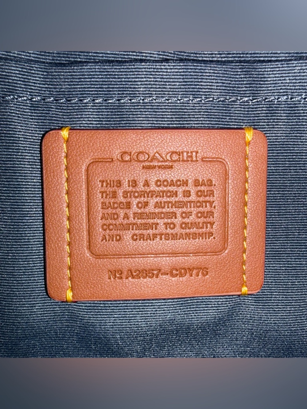 Coach Teri Shoulder Bag in Loved Denim NWT (no charms) - Picture 7 of 7